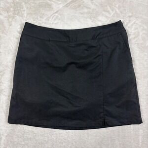 Adidas ClimaCool Black Athletic Golf Tennis Skort Skirt Womens Size 8 Slit Zip